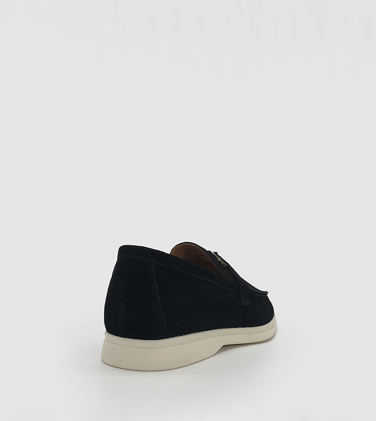 Perforated Round Toe Loafers