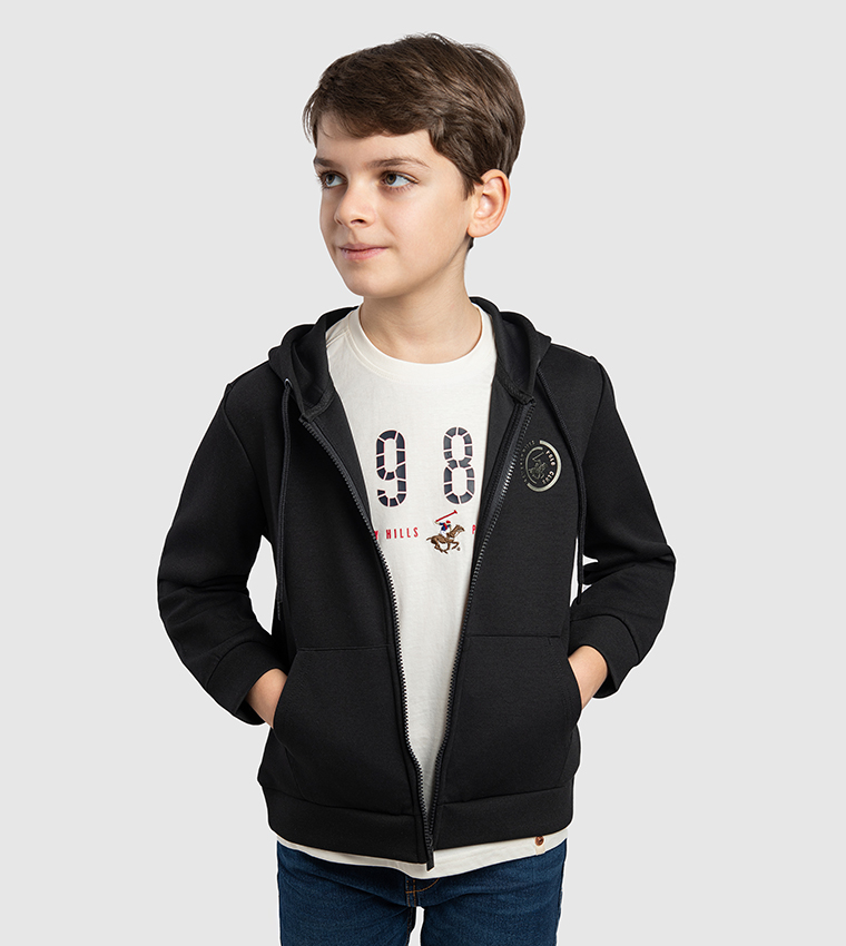 Logo Printed Hooded Jacket