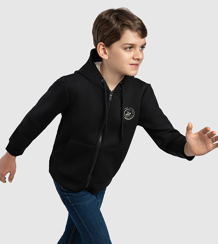 Logo Printed Hooded Jacket