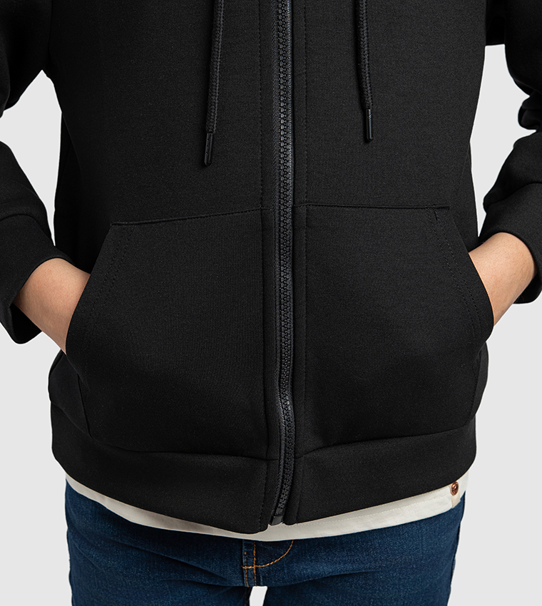 Logo Printed Hooded Jacket
