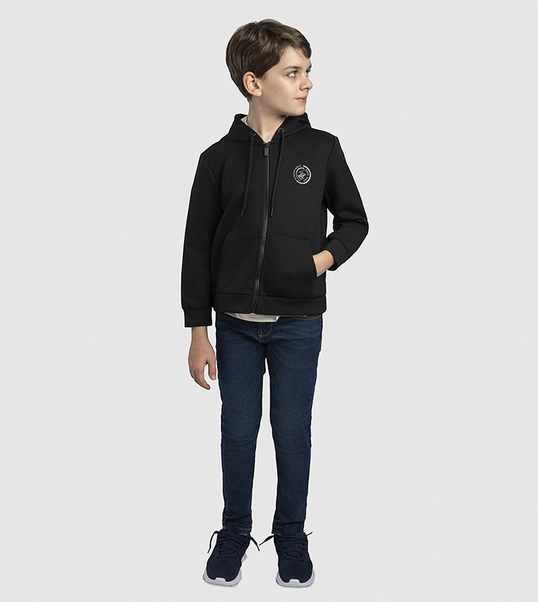 Logo Printed Hooded Jacket