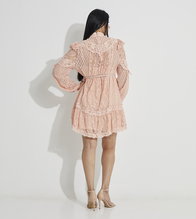 Lace Detail Mini Dress