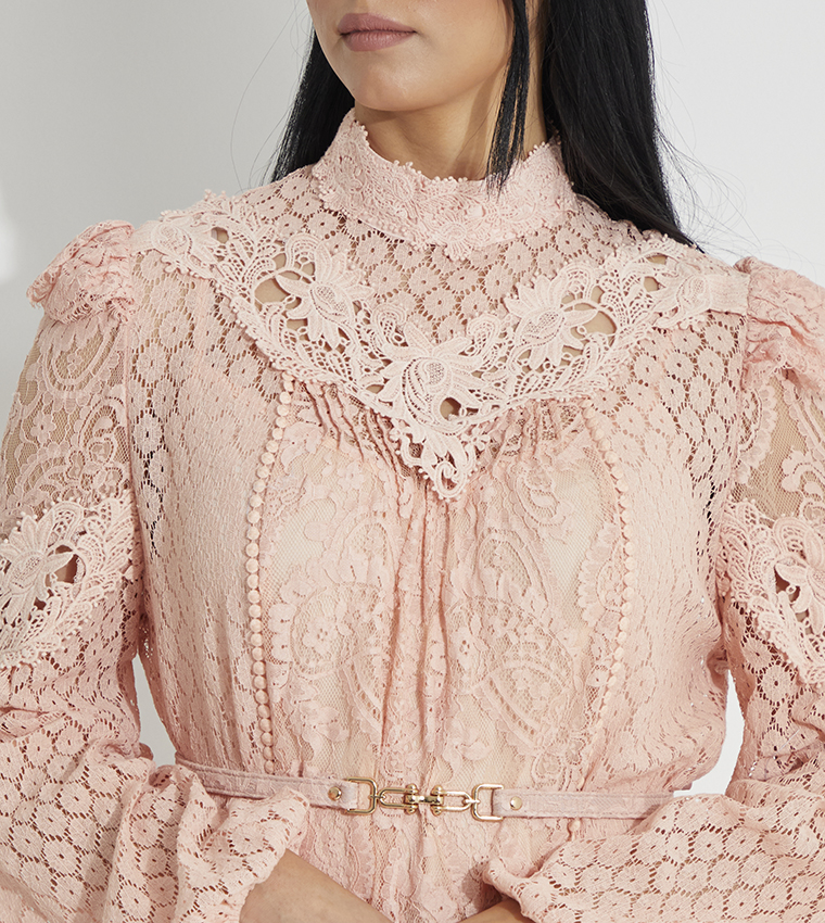 Lace Detail Mini Dress