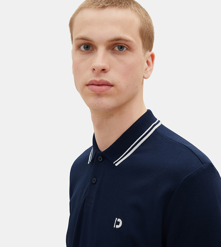 Solid Polo T-Shirt with Tipping