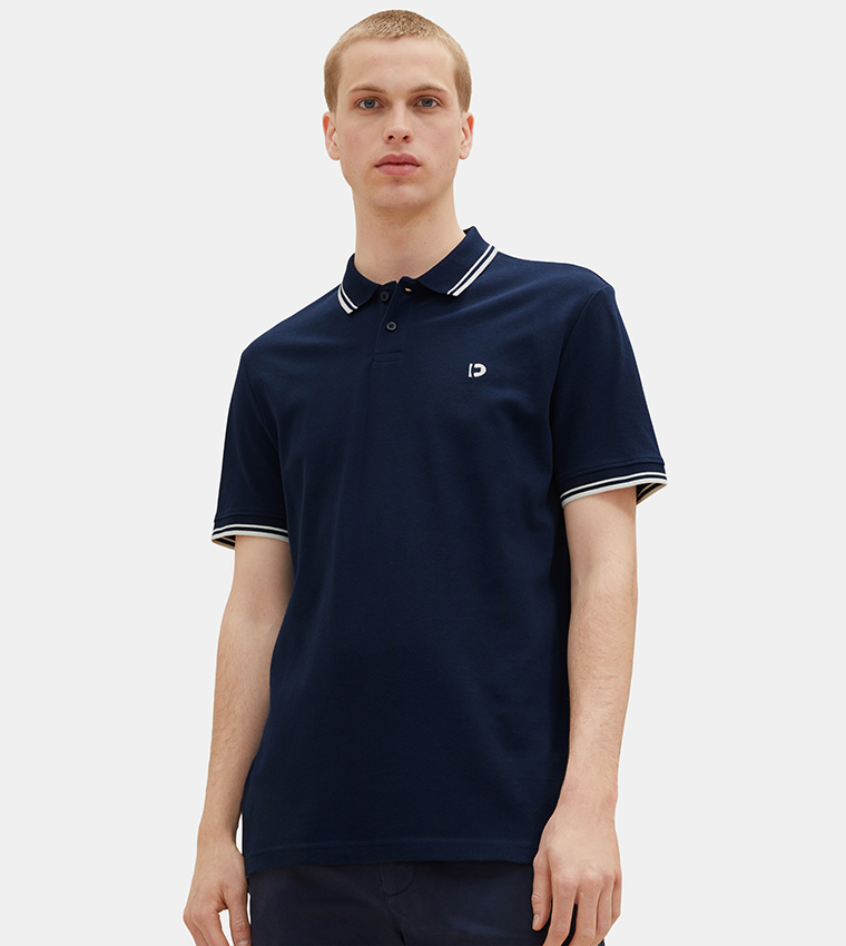Solid Polo T-Shirt with Tipping