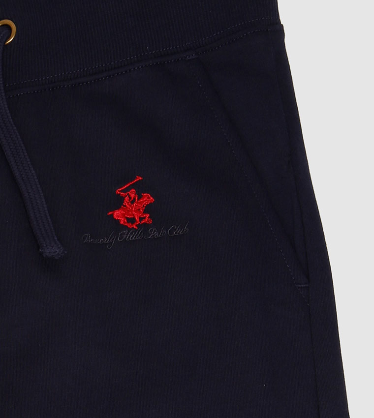 Logo Embroidered Drawstring Waist Joggers
