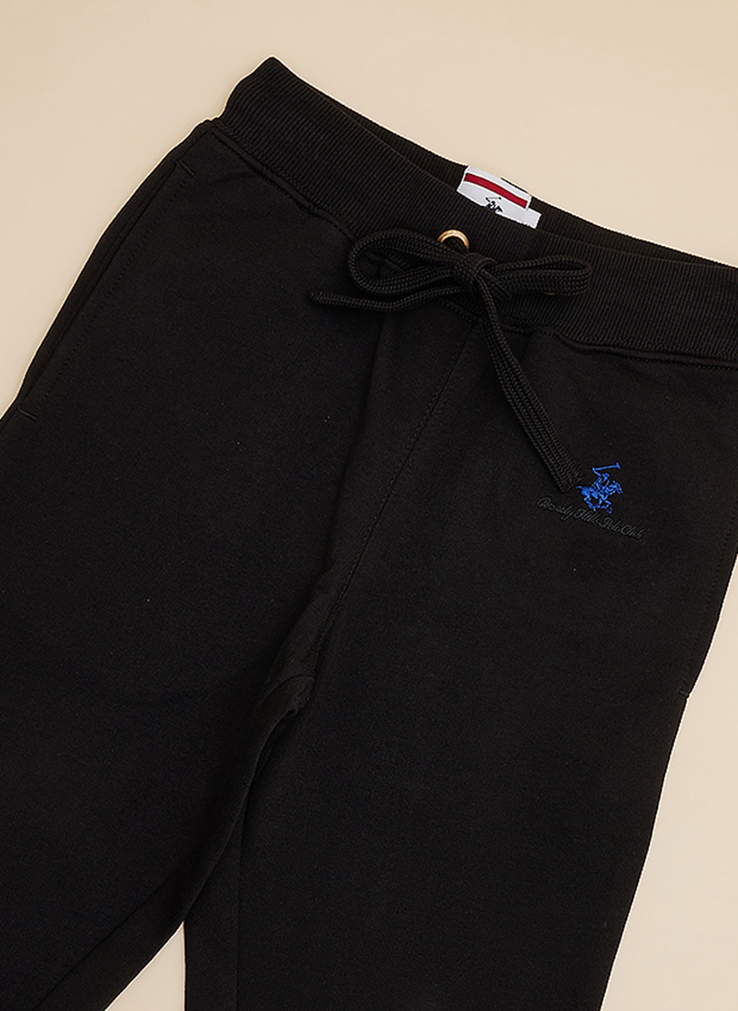 Logo Embroidered Drawstring Waist Joggers