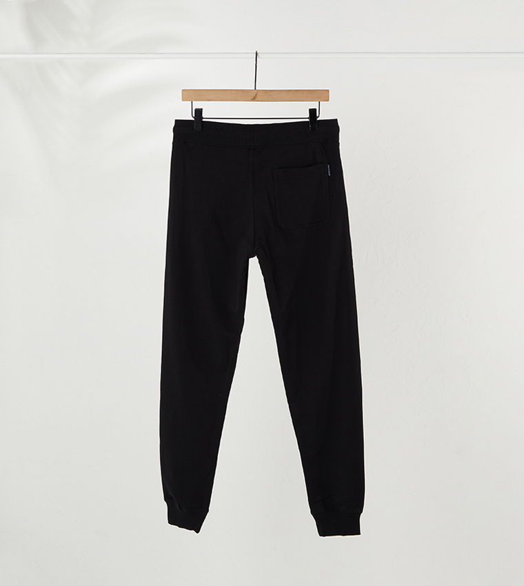 Logo Embroidered Drawstring Waist Joggers