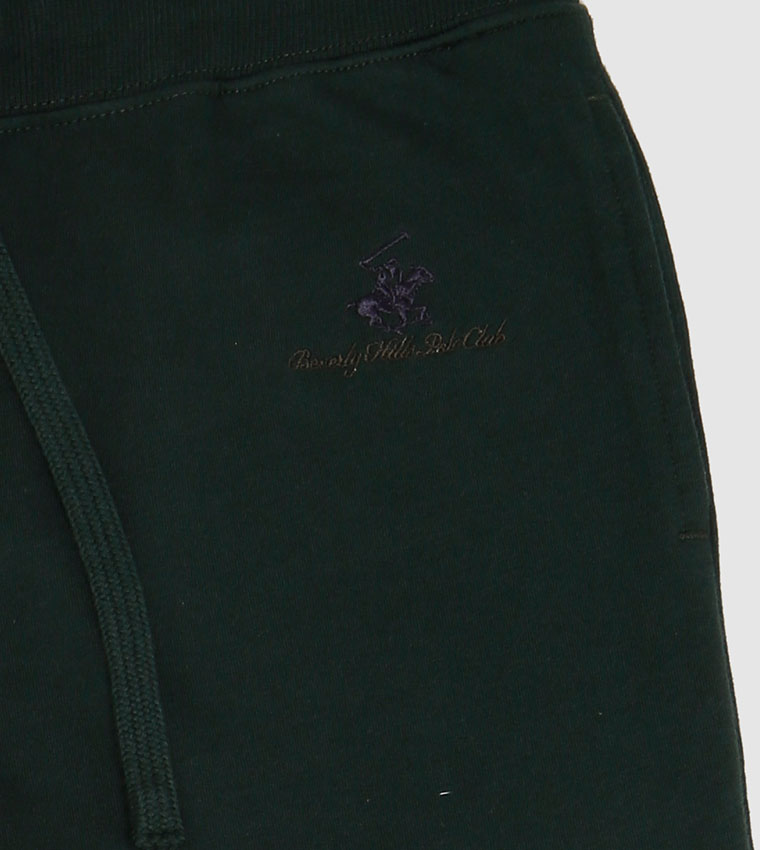 Logo Embroidered Drawstring Waist Joggers