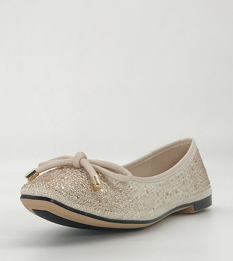 Embellished Square Toe Ballerinas