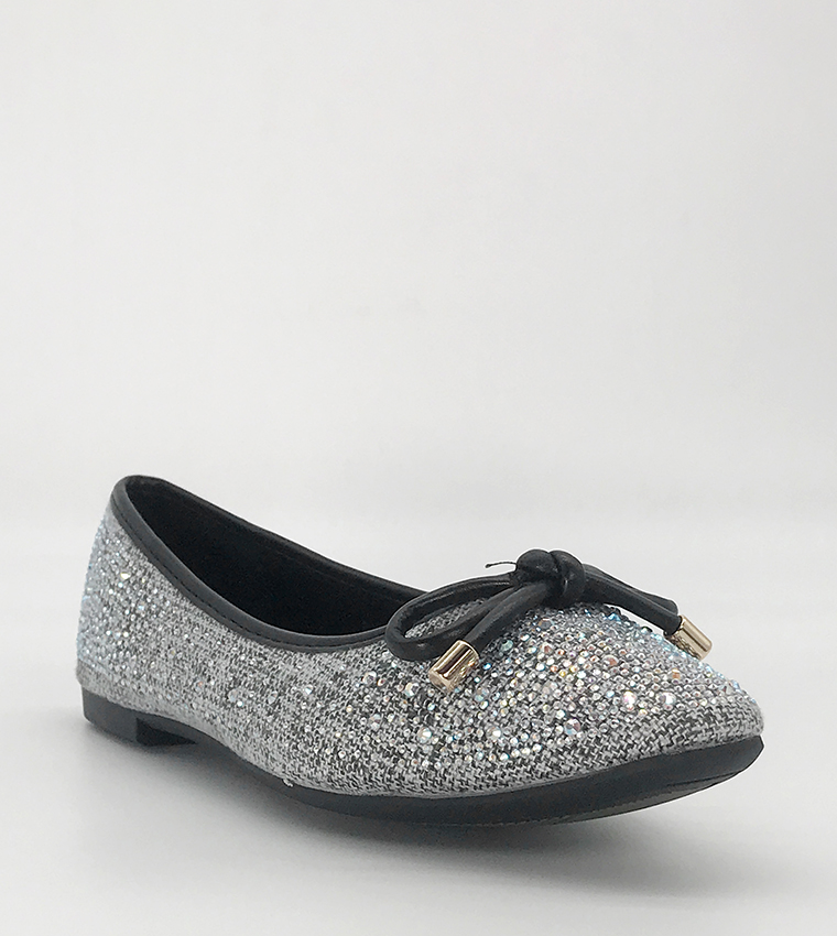Embellished Square Toe Ballerinas