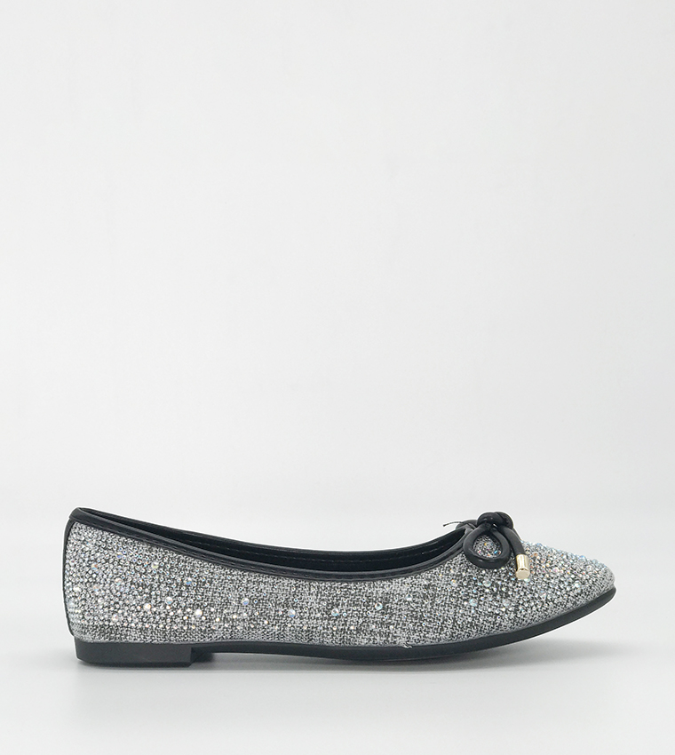 Embellished Square Toe Ballerinas