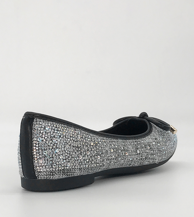 Embellished Square Toe Ballerinas