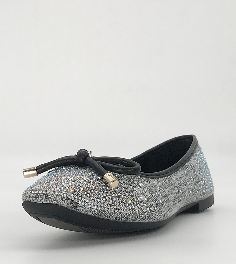 Embellished Square Toe Ballerinas