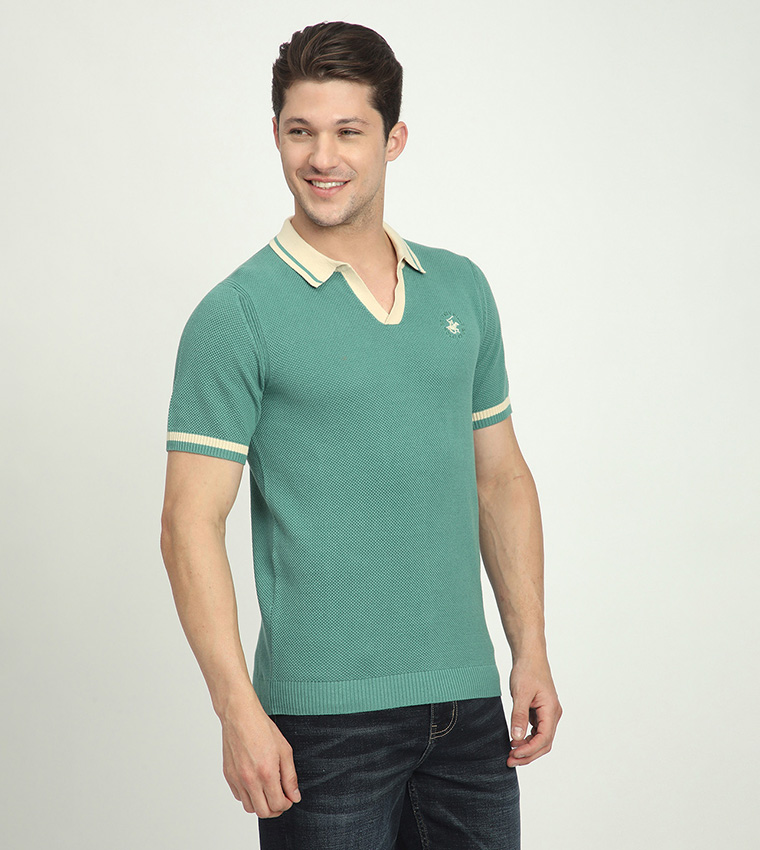 Logo Embroidered Short Sleeves Polo T-Shirt
