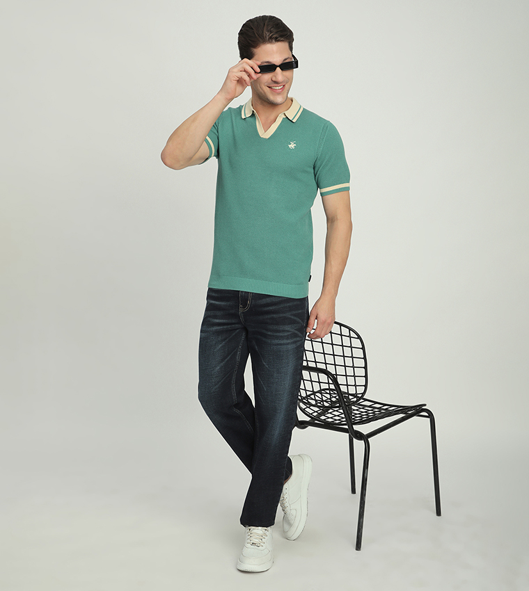 Logo Embroidered Short Sleeves Polo T-Shirt