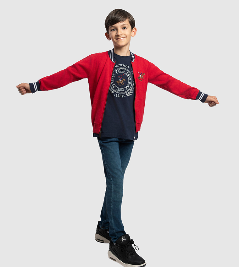 Logo Embroidered Zip-Through Cardigan