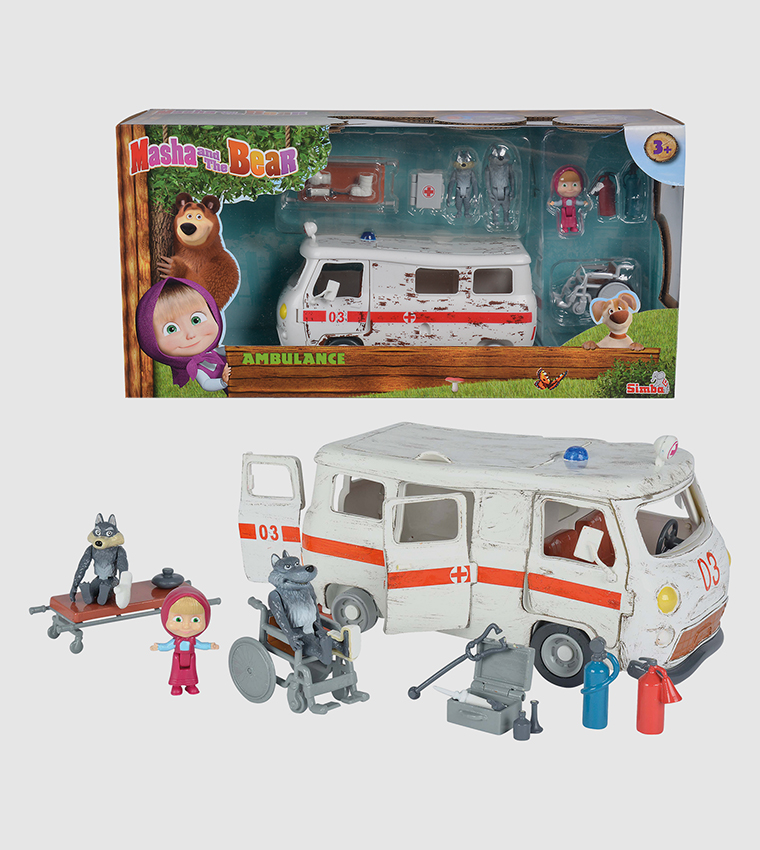 Buy MASHA THE BEAR Masha Playset Ambulance In Multiple Colors 6thStreet Qatar