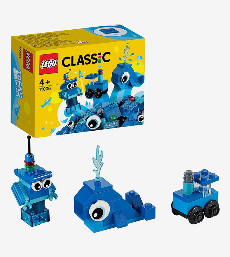 LEGO 11006 Classic Creative Blue Bricks Learning Starter Set, Preschool Toys for Kids 4+ Year Old