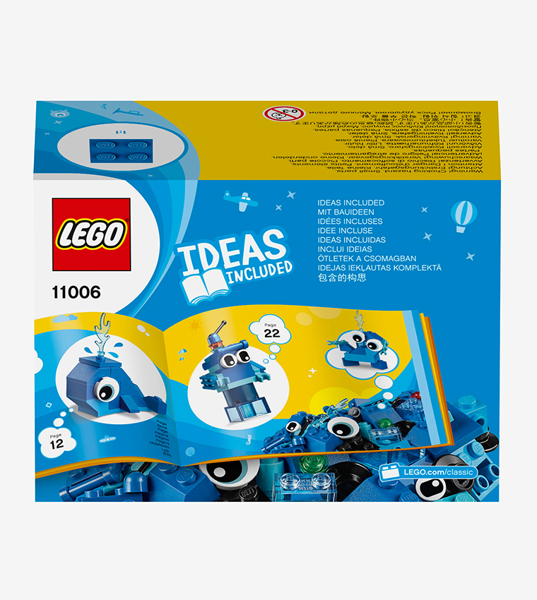 LEGO 11006 Classic Creative Blue Bricks Learning Starter Set, Preschool Toys for Kids 4+ Year Old