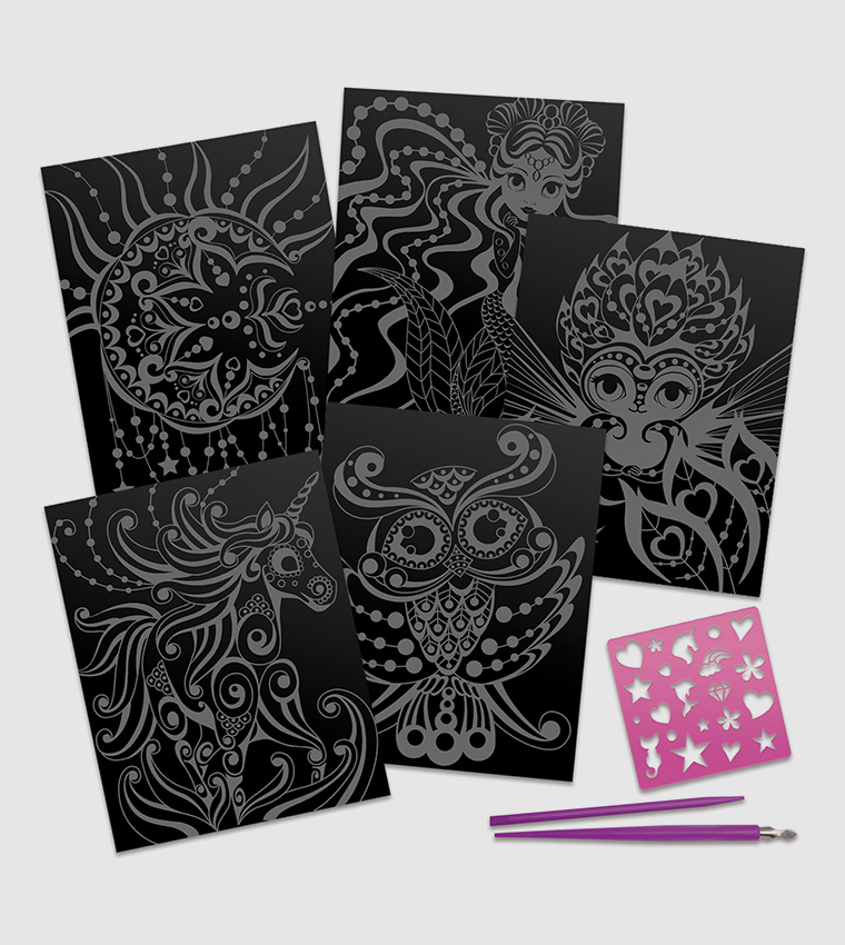 Scratch & Sketch Art Paper A4 per bambini e adulti, Pittura arcobaleno