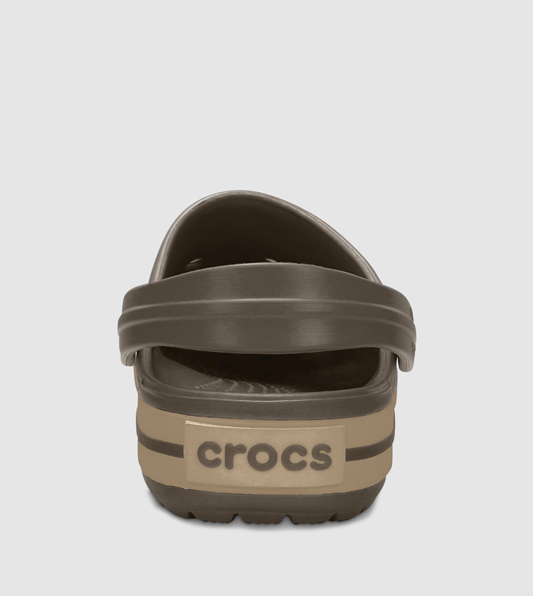 Crocband Round Toe Sling Back Strap Clog - Brown