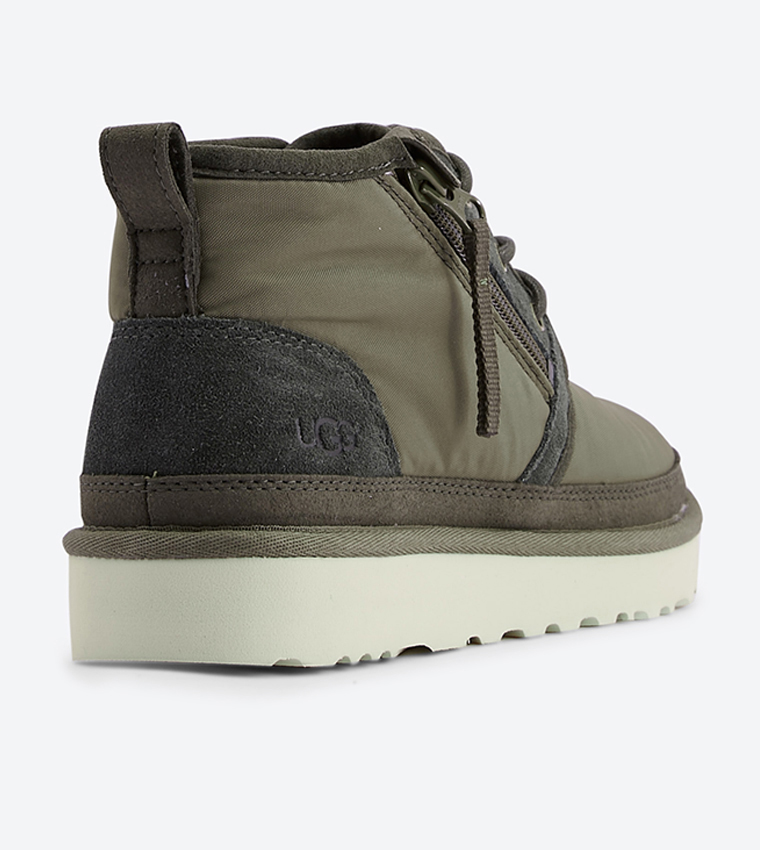 Neumel Zip Details Lace Up Closure Sneakers - Green