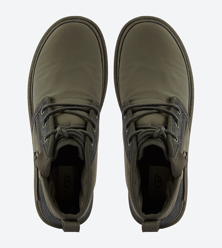 Neumel Zip Details Lace Up Closure Sneakers - Green