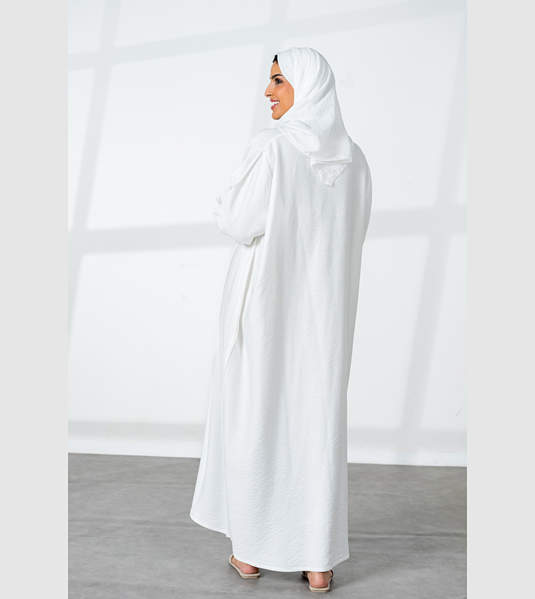 Color Block Wrap Abaya