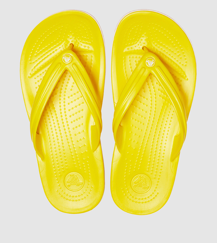 Crocband V-Strap Round Toe Flip Flops - Yellow