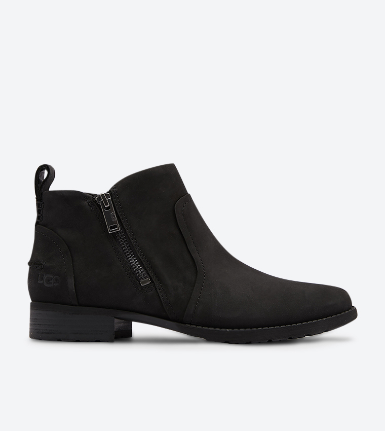 Buy Ugg Aureo Ii Side Zip Closure Block Heel Boots Black In Black 6thStreet Kuwait