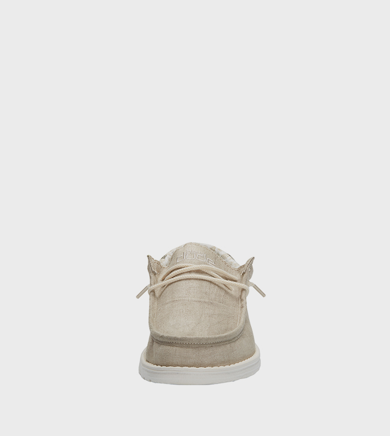 Wally Linen Color Block Slip-On Shoes