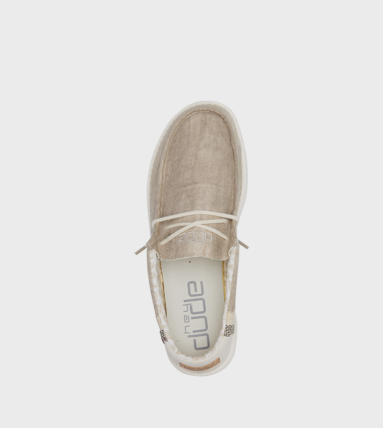 Wally Linen Color Block Slip-On Shoes