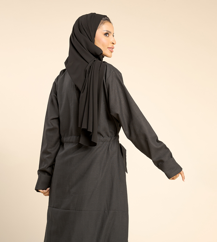 عباية لينن مع فستان