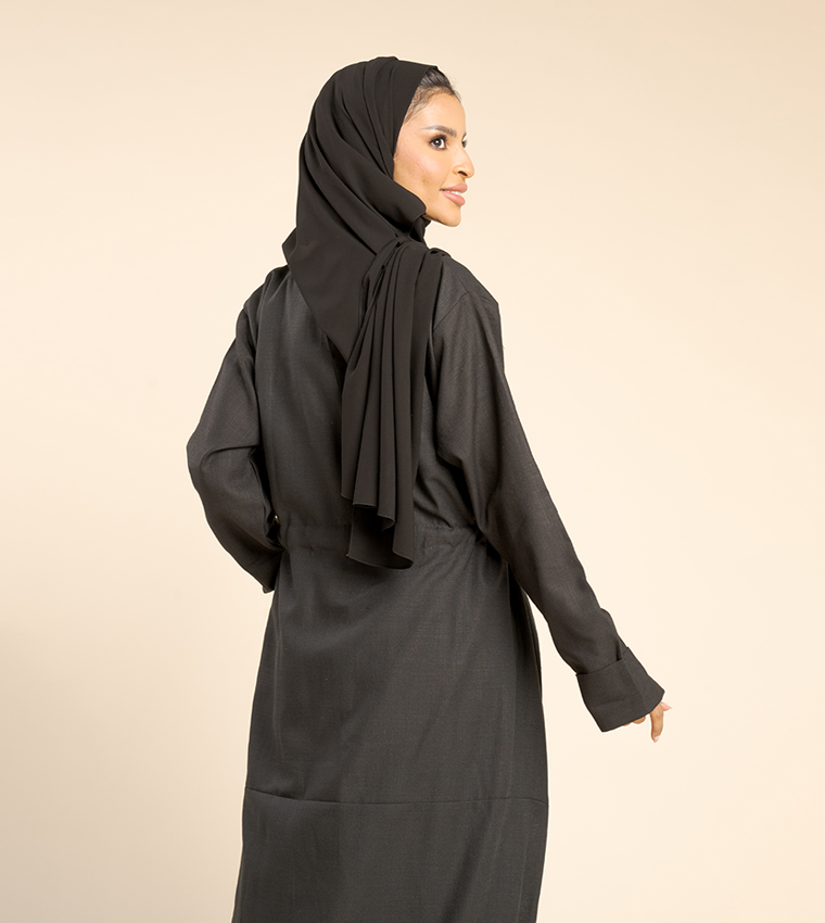 عباية لينن مع فستان