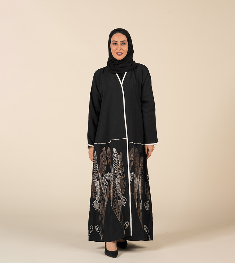 Embroidered Wrap Abaya