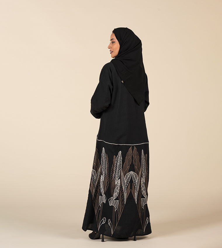Embroidered Wrap Abaya