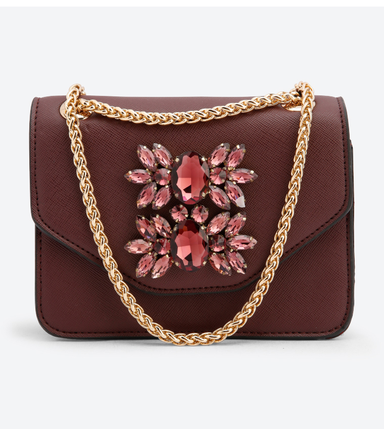 Dune red clutch bag clearance