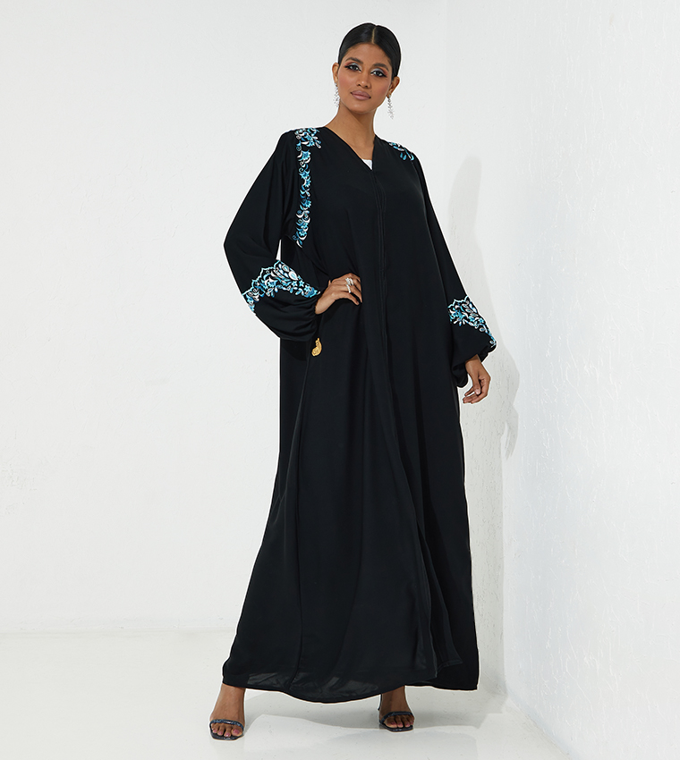 Floral Embroidered Abaya