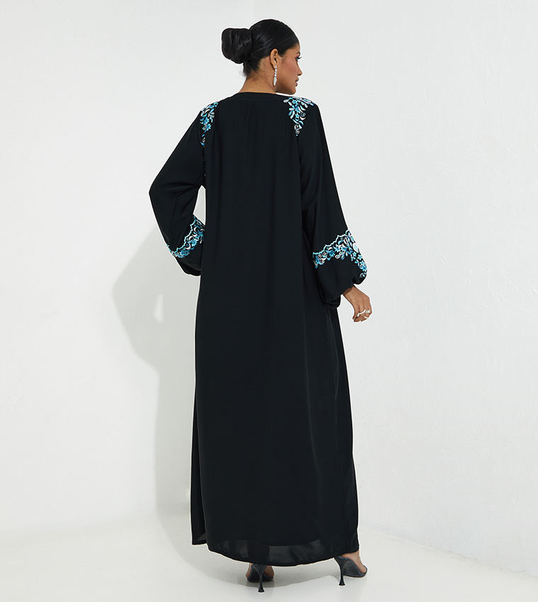 Floral Embroidered Abaya