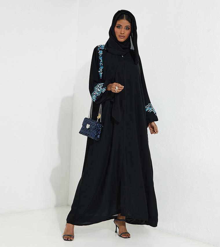 Floral Embroidered Abaya