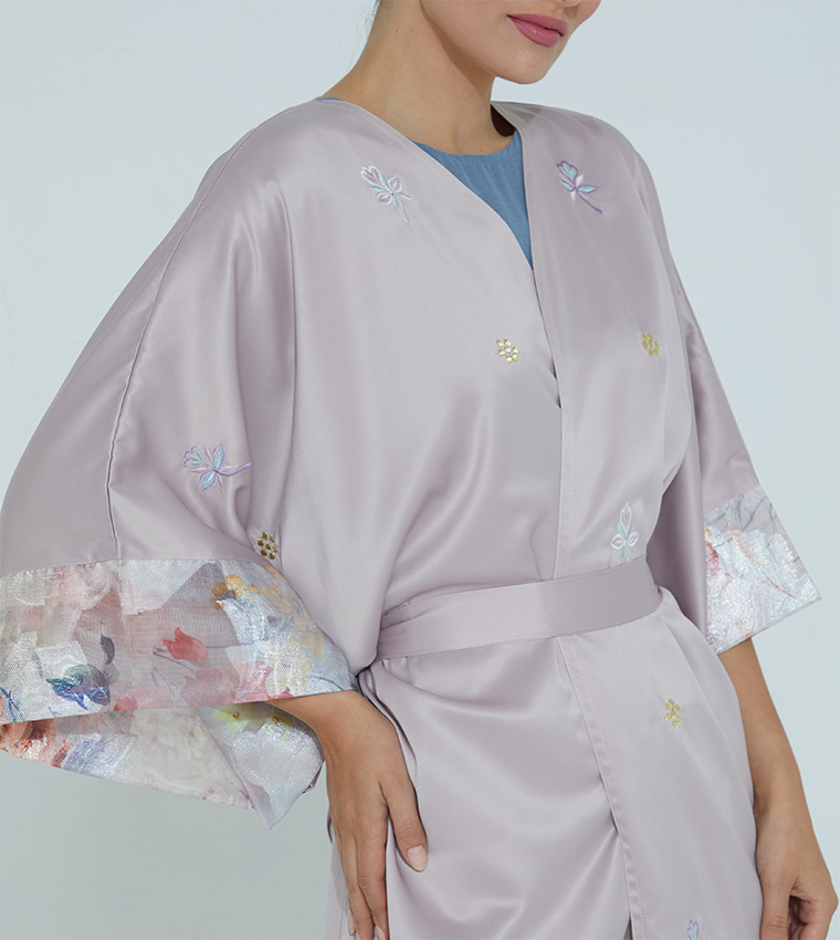 Embroidered Flared Abaya