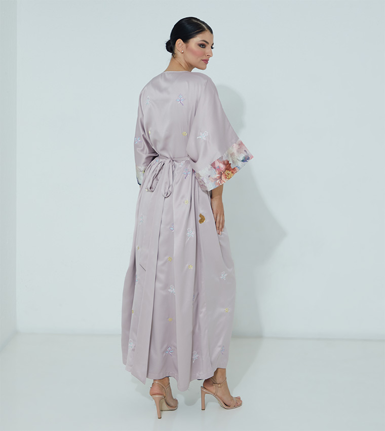 Embroidered Flared Abaya