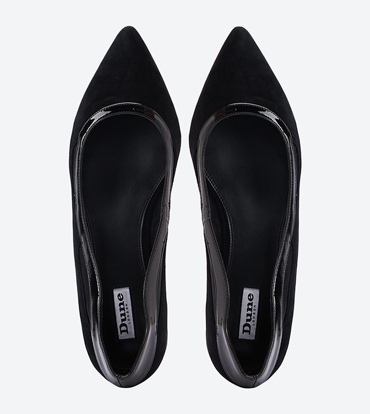 Buy Dune London Scallop Low Block Pumps Black 1137508750008011 In Black 6thStreet Qatar