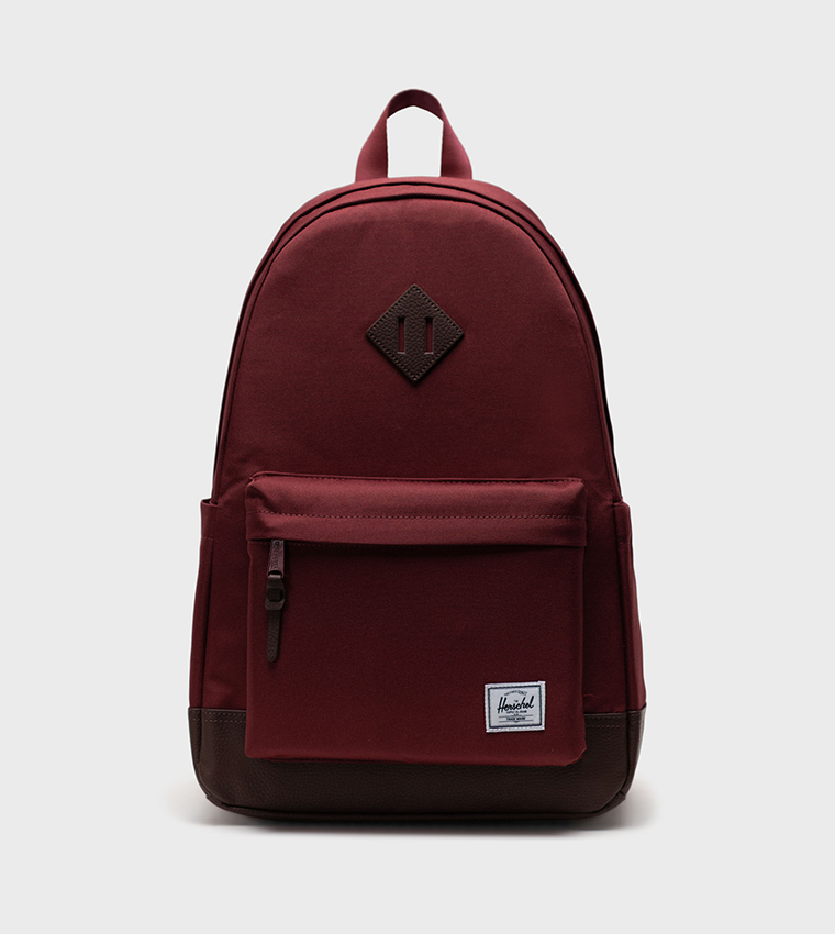 Maroon backpack purse top