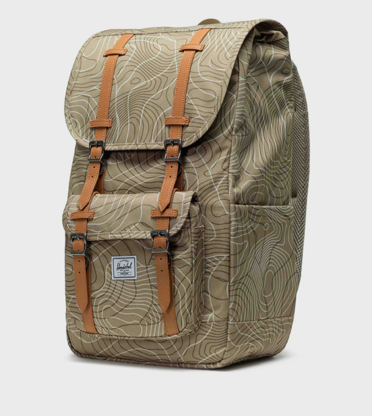 Buy Herschel Little America Printed Flap Backpack In Beige 6thStreet UAE