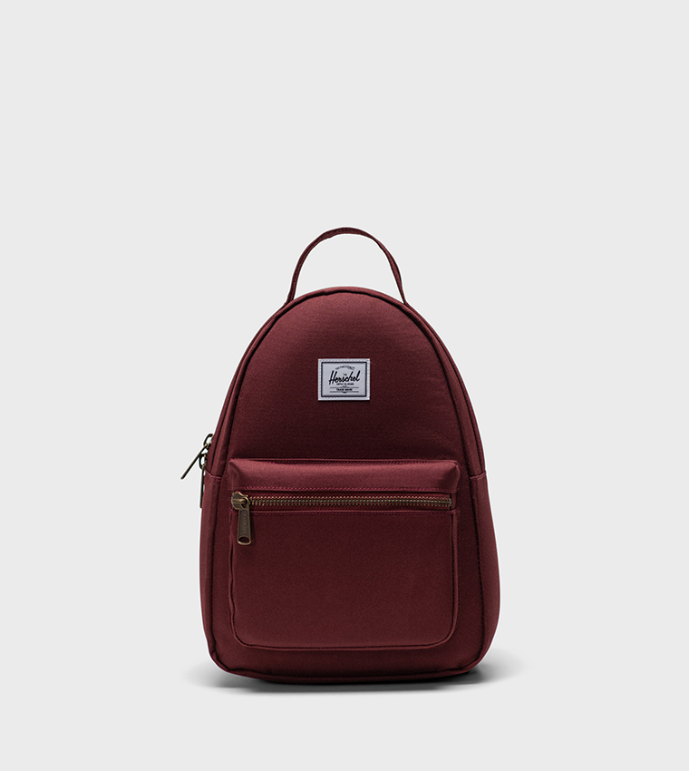 Buy Herschel Nova Logo Badge Mini Backpack In Maroon 6thStreet UAE