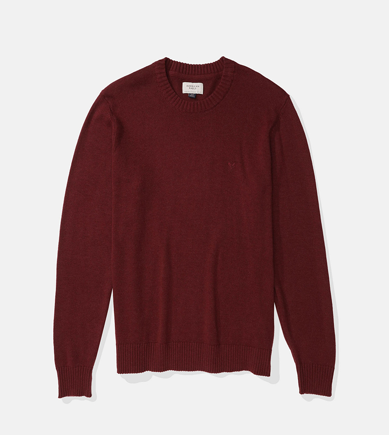 Buy American Eagle Super Soft Crew Neck Sweater In Maroon 6thStreet Bahrain