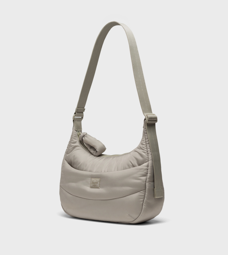 Yara Logo Label Quilted Shoulder Bag