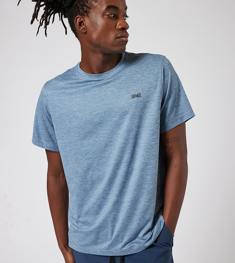 Buy American Eagle Logo Detail 24 7 Training T Shirt In Blue 6thStreet Bahrain